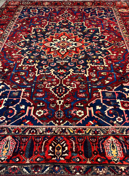 10'5"x12'8" Hand-Knotted 100% Wool Pile Bakhtiarie Rug