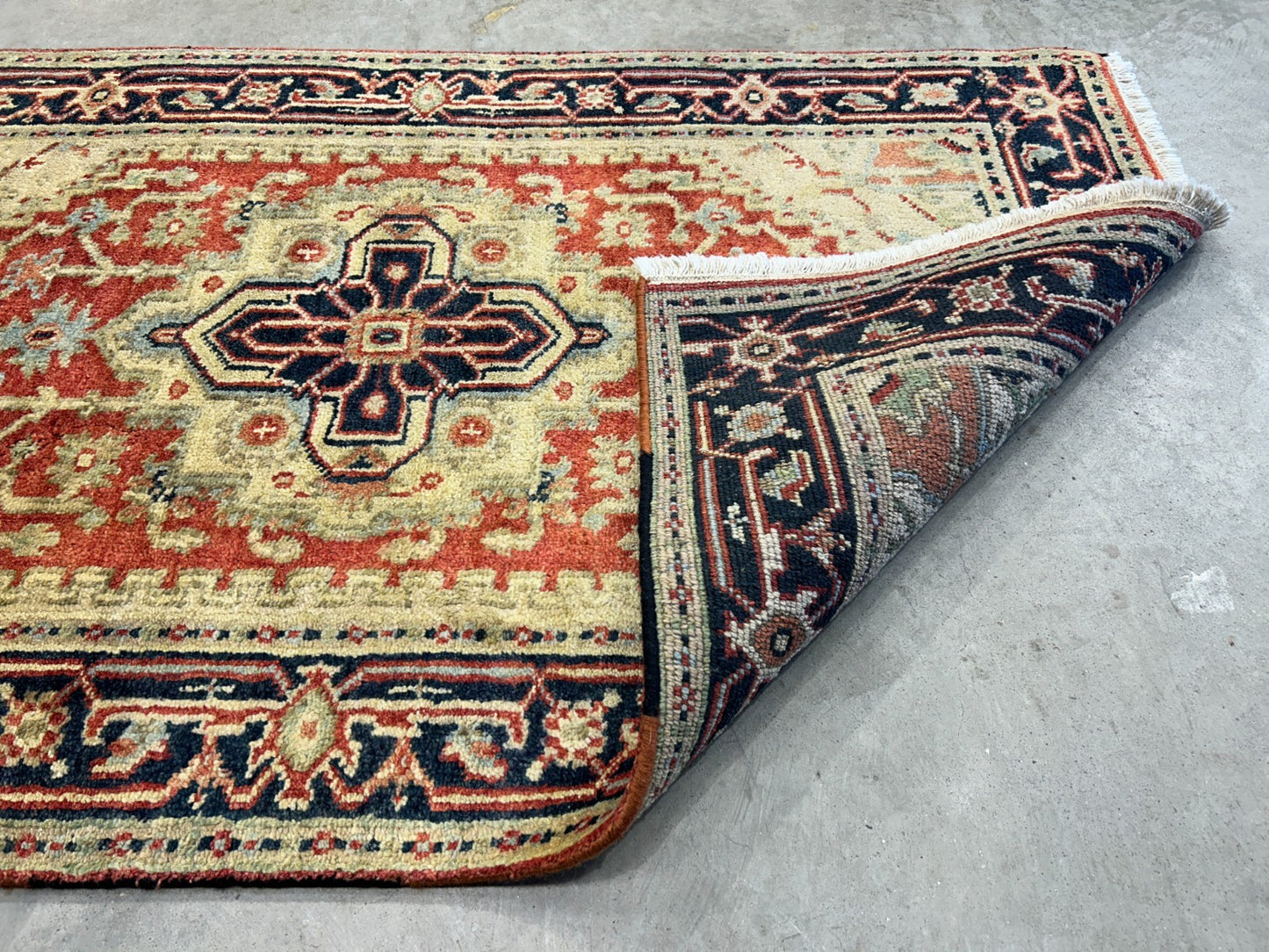 3’x5’ Hand-Knotted 100% Wool Indoserapi Area Rug - Carpet