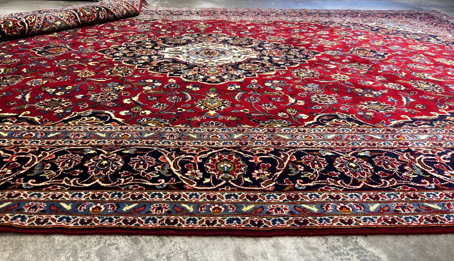 8'2"x12'4" Hand-Knotted 100% Wool Pile Kashane Area Rug - Carpet