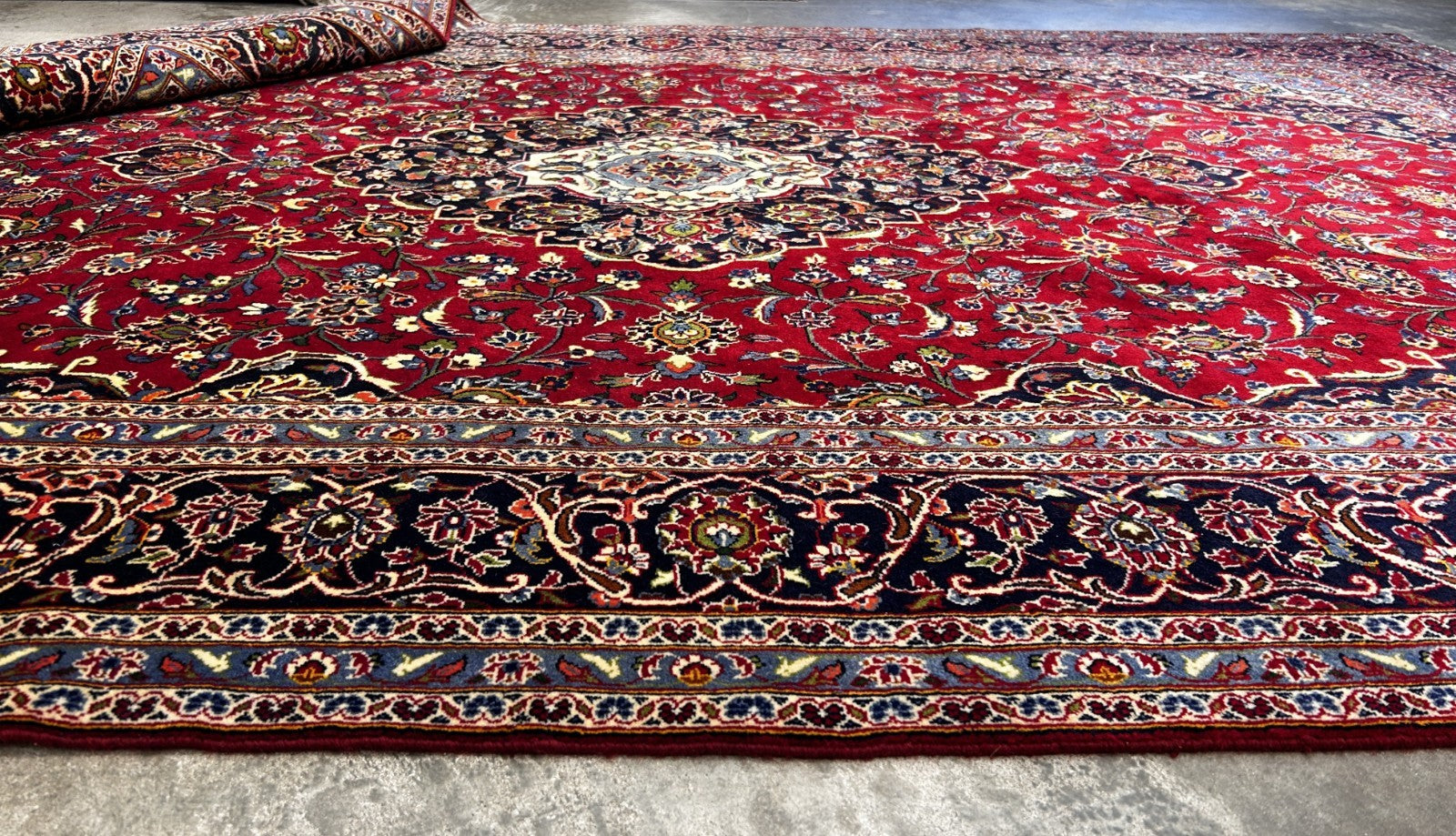 8'2"x12'4" Hand-Knotted 100% Wool Pile Kashane Area Rug - Carpet