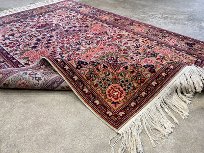3'3"x5'4" Very Fine Hand-Knotted 100% Wool Pile Persiane Kashane Rug