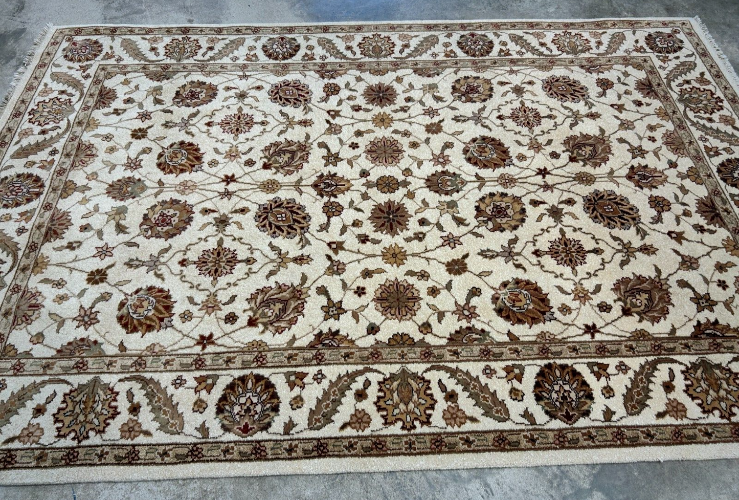 5'8"x8'2" Hand-Knotted 100% Wool Pile Arut Carpet - Area Rug