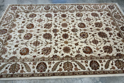 5'8"x8'2" Hand-Knotted 100% Wool Pile Arut Carpet - Area Rug