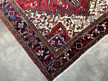 7'3"x10'3" Hand-Knotted 100% Wool Herize Carpet - Area Rug