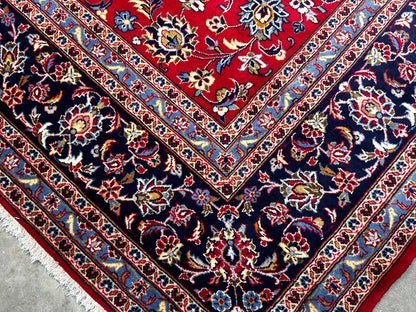 8'2"x12'1'' Fine Hand-Knotted Fine 100% Wool Pile  Kashane Area Rug