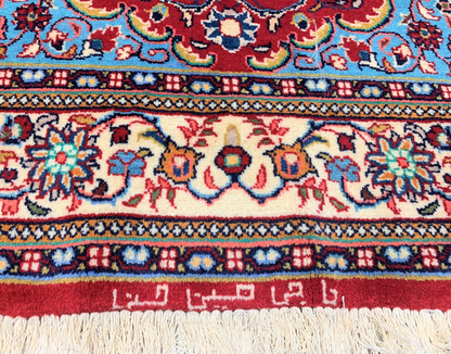 Pre-1900  4'3" x 6'10" Very-Fine Hand-Knotted 100% Wool Sarouke Rug