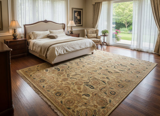 8’x10’ Hand-Knotted 100% Wool Pile Oriental Area Rug - Carpet