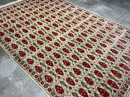 6'1"x9'2" Hand-Knotted 100% Wool Pile Turkish Carpet - Area Rug