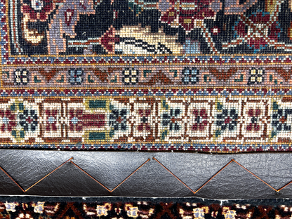 8'4"x11'3" Fine Hand-Knotted Wool & Silk Oriental Rug - Area Carpet