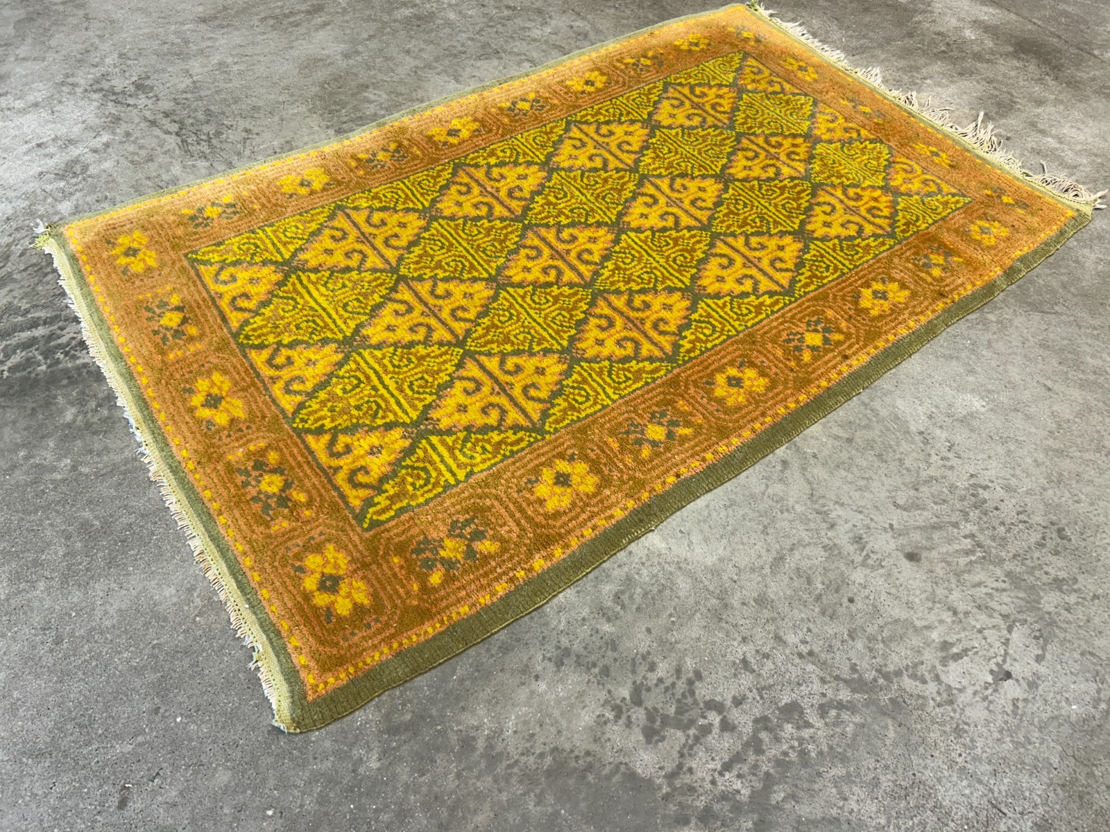 2'9"x4'2" Hand-Knotted 100% Wool Pile Oriental Area Rug - Carpet