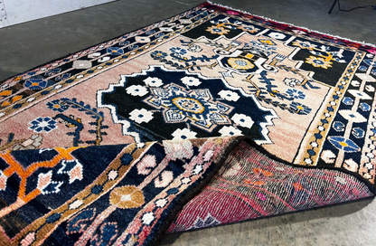 4'1" x 7'9'' Hand-Knotted 100% Wool Hamadane Area Rug