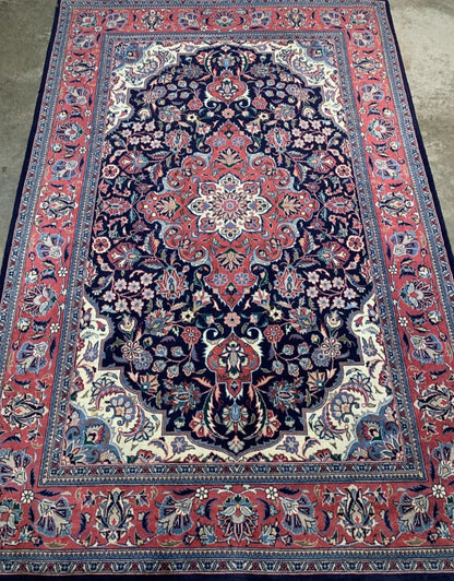 4'0'' x 6'2'' Hand Knotted 100% Wool Kashane Design Area Rug