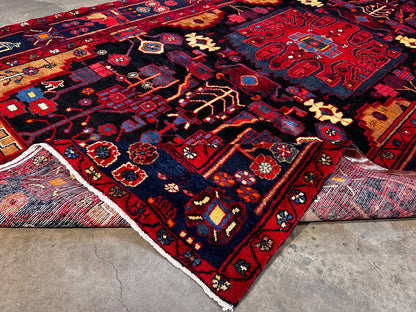 5'4" x 9'9" Hand-Knotted 100% Lamb Wool Pile Nahavande Area Rug