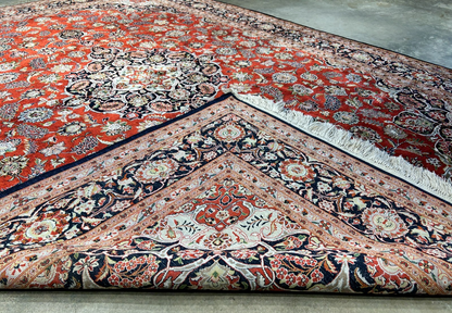 6'10"x9'9" Exquisite Hand-Knotted 100% Silk Kashane Rug