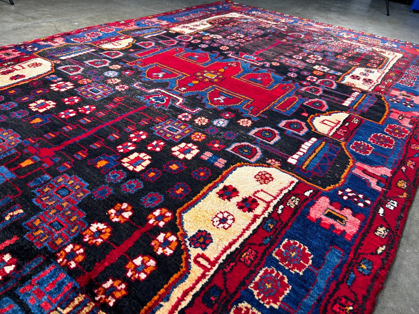 5'0" x 8'9" Hand-Knotted 100% Lamb Wool Pile Nahavande Area Rug - Carpet