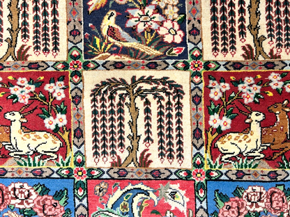 3'5"x5'2" Hand-Knotted 100% Lamb Wool Bakhtiarie Carpet - Area Rug