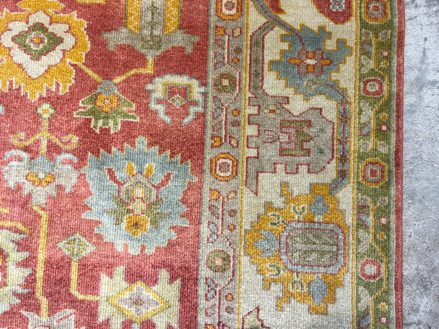 6'2"x8'11" Hand-Knotted 100% Wool Pile India-Farahane Carpet - Area Rug