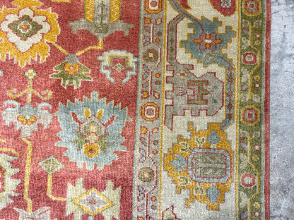 6'2"x8'11" Hand-Knotted 100% Wool Pile India-Farahane Carpet - Area Rug