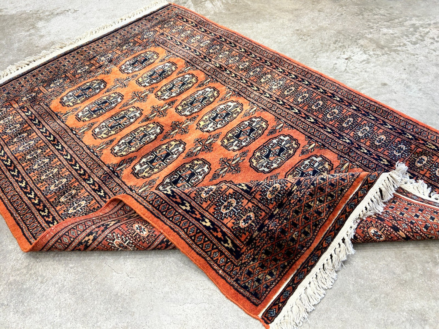 2'8"x3'11" Hand-Knotted 100% Wool Pile Bokhara Rug