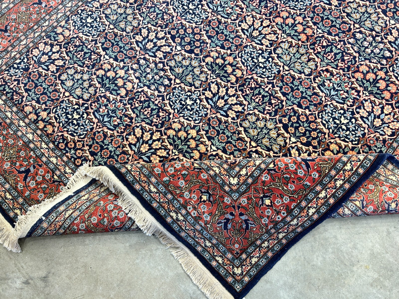 6'8"x9'9" Hand-Knotted 100% Wool Pile Hereke Carpet - Area Rug