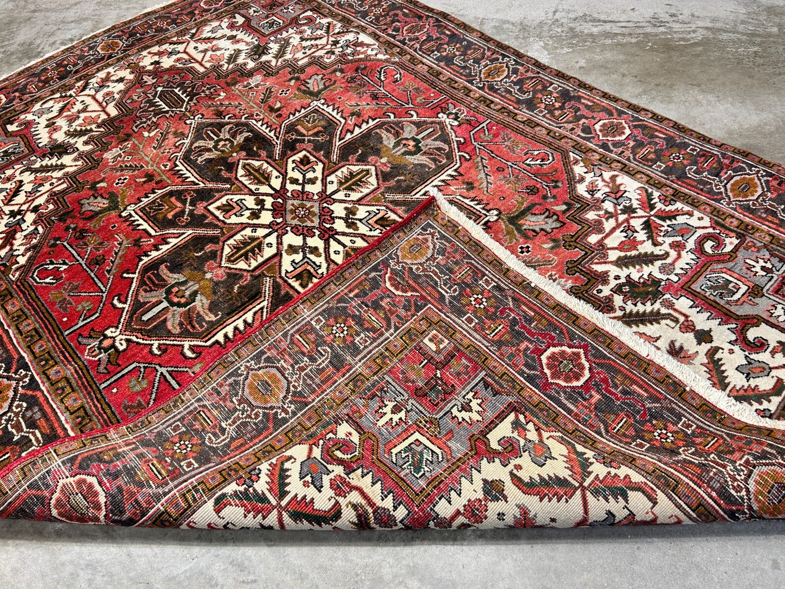 6'7"x9'5" Hand-Knotted 100% Wool Herize Carpet - Area Rug