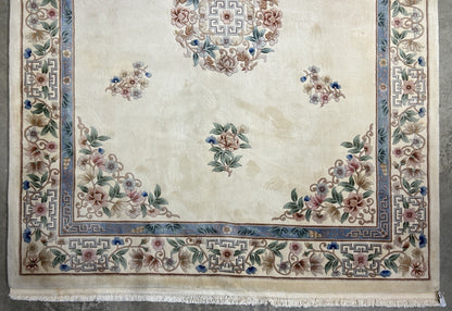 7’10”x10’1” Hand-Knotted 100% Wool Pile Oriental Area Rug - Carpet