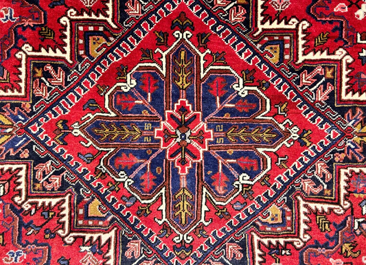 7'3"x10'3" Hand-Knotted 100% Wool Herize Carpet - Area Rug