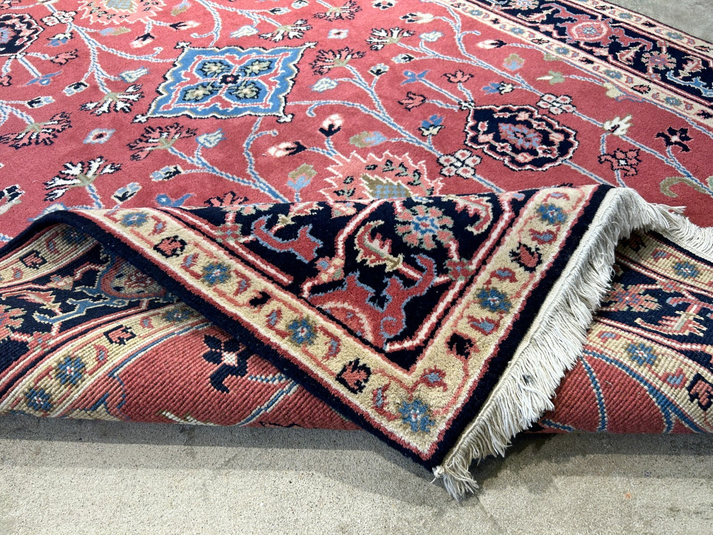 6'x9' Hand-Knotted 100% Wool Pile Indo-Serapi Carpet - Area Rug