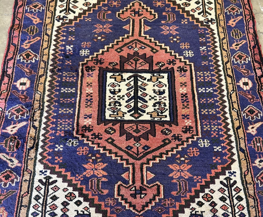 3'4"x5' Hand-Knotted 100% Wool Pile Herize Area Rug - Carpet