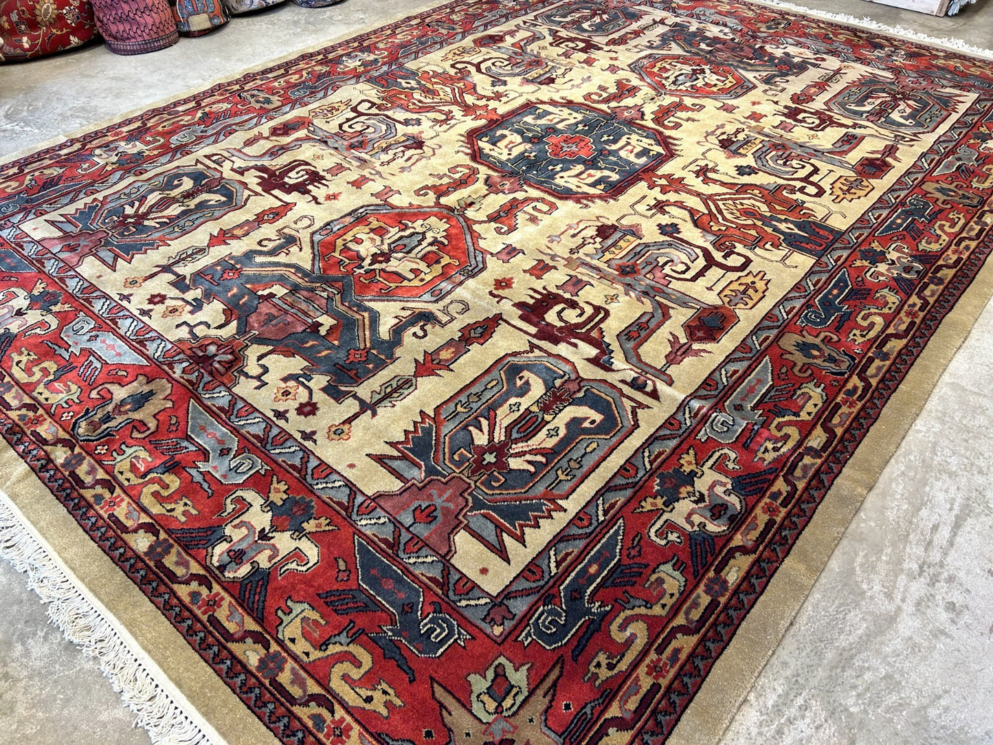 10'2"x13'11" Hand-Knotted 100% Wool Pile IndoHeriz Rug