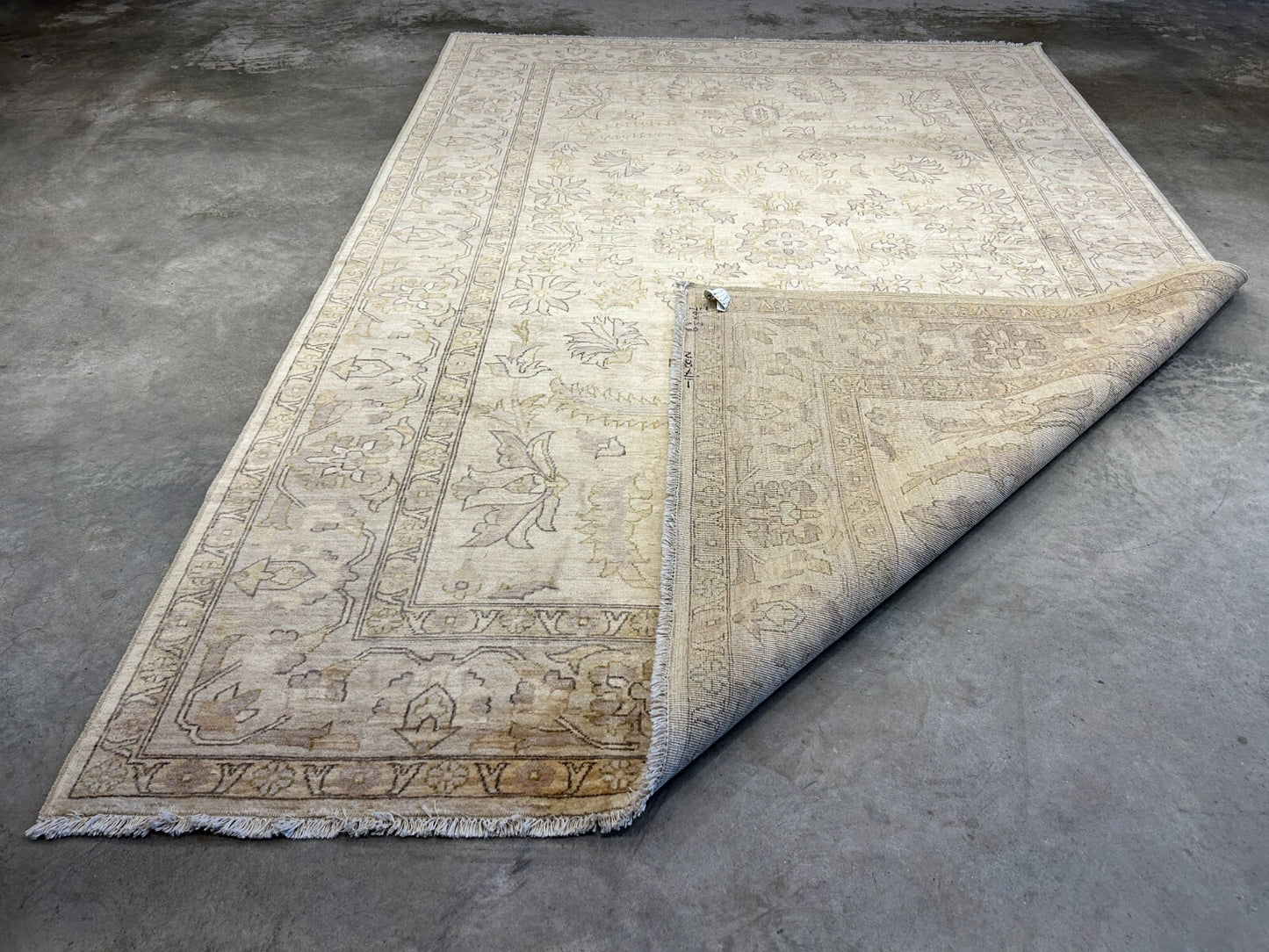 6'6"x9'6" Hand-Knotted 100% Wool Pile Afghan Carpet - Area Rug