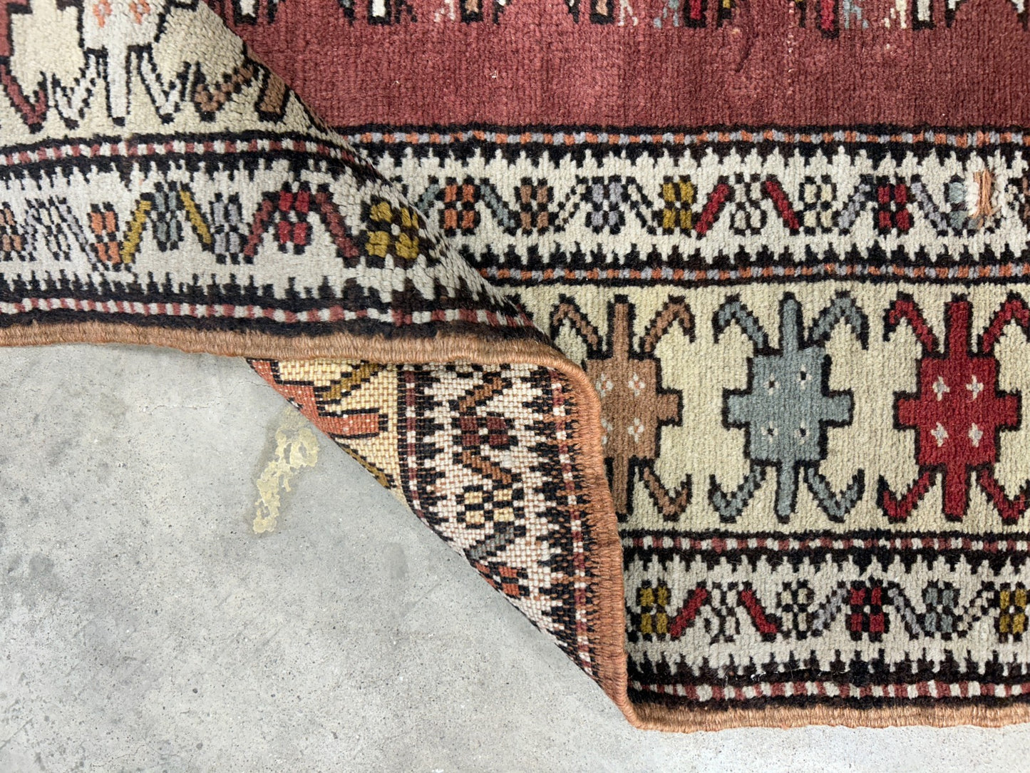 3'x5' Antique Hand-Knotted 100% Wool Pile Caucasian Area Rug - Carpet