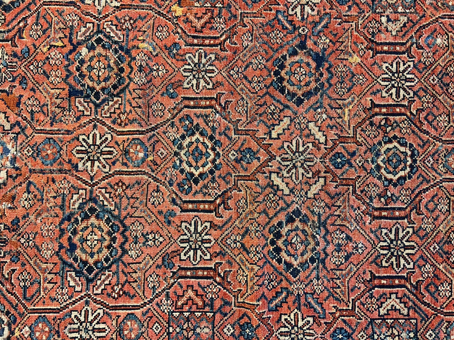 5'1"x6'1" Antique Hand-Knotted 100% Wool Pile Sennehe Area Rug - Carpet