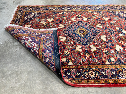 Rare Antique _ 3'4"x4'9" Hand-Knotted 100% Wool Pile Sarouke Josan Area Rug