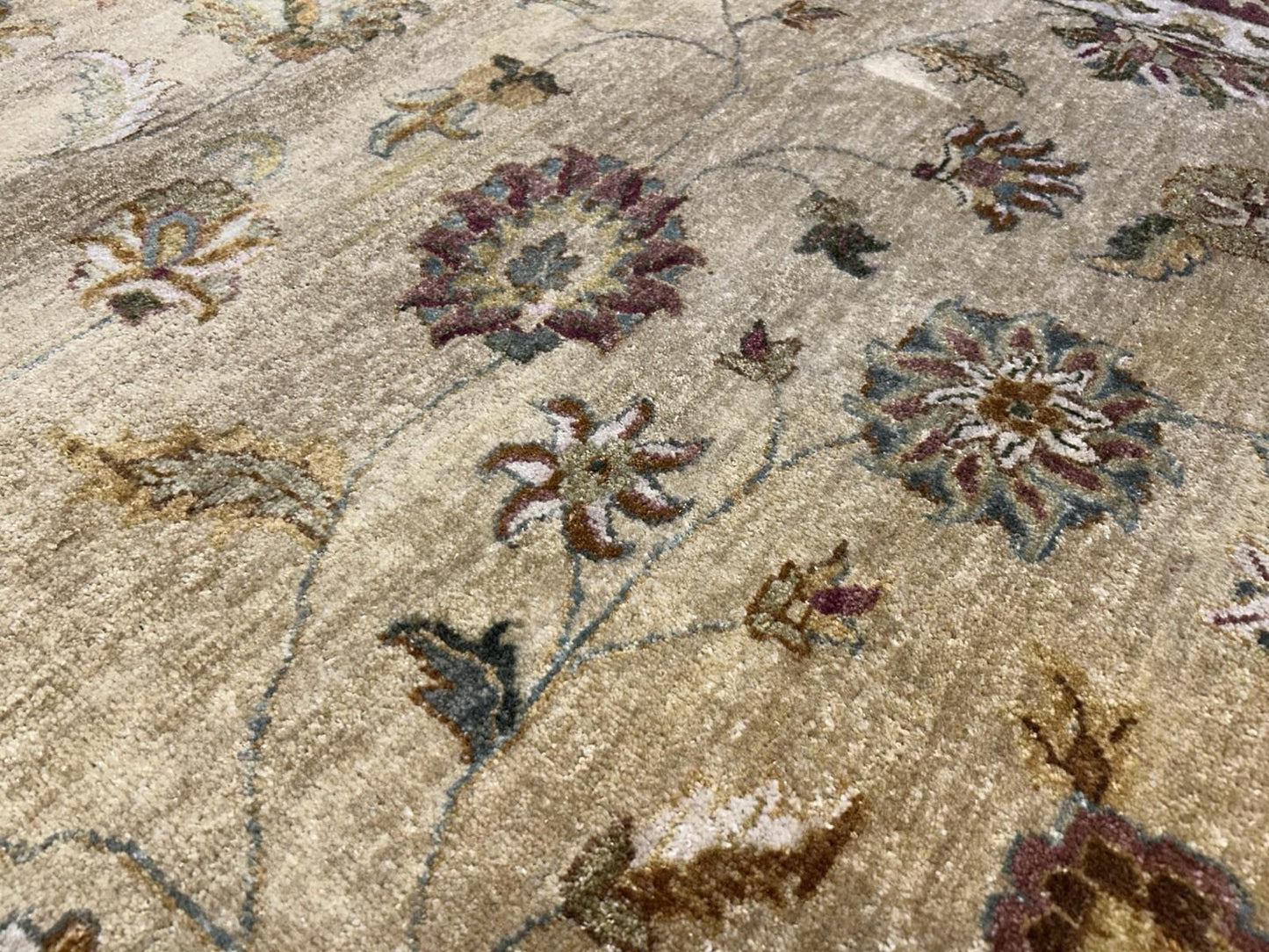 8’x10’ Hand-Knotted Wool Pishawar All-over Area Rug