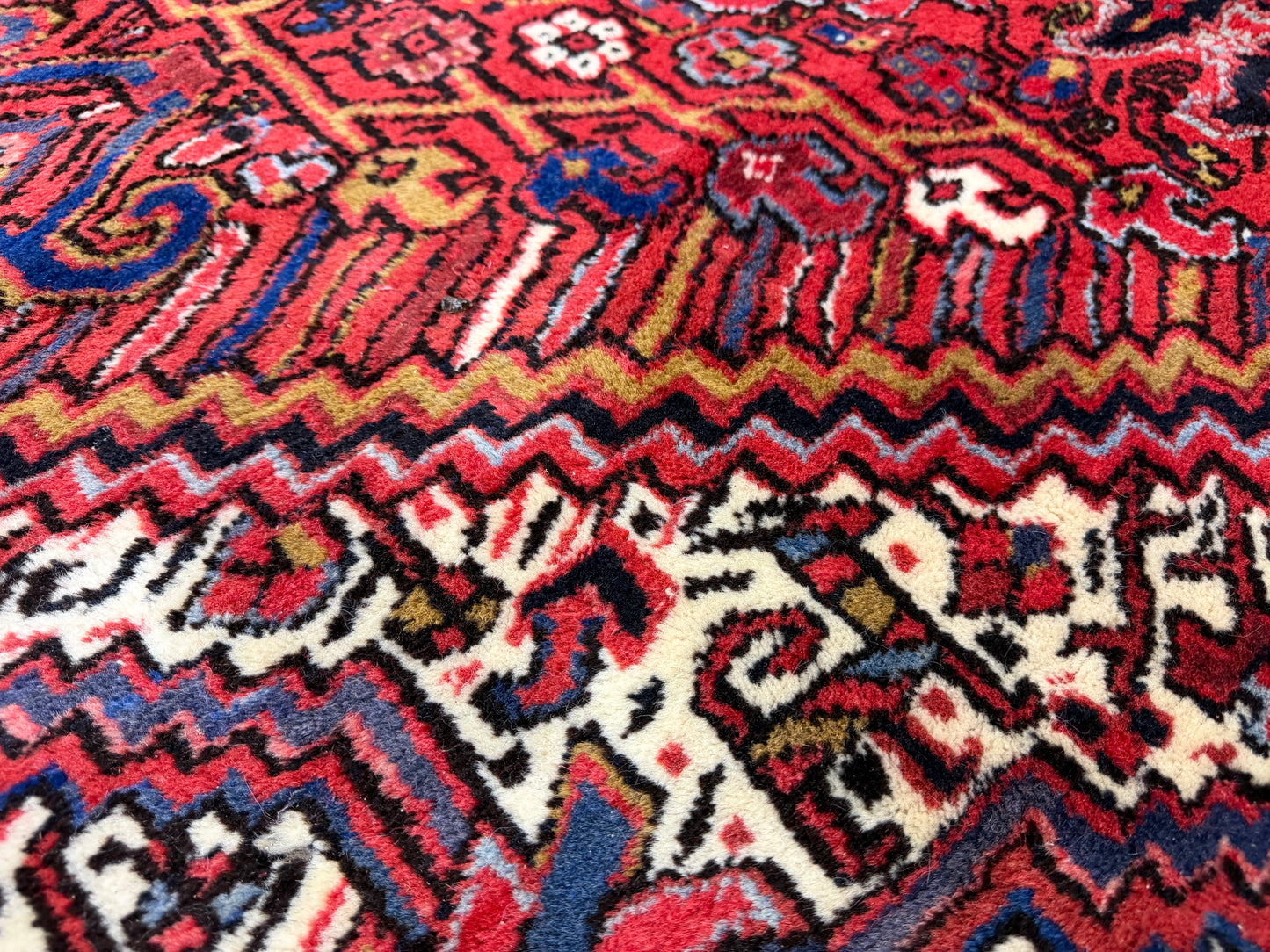 Hand-Knotted Persian Heriz Rug - 10’2”x12’11”