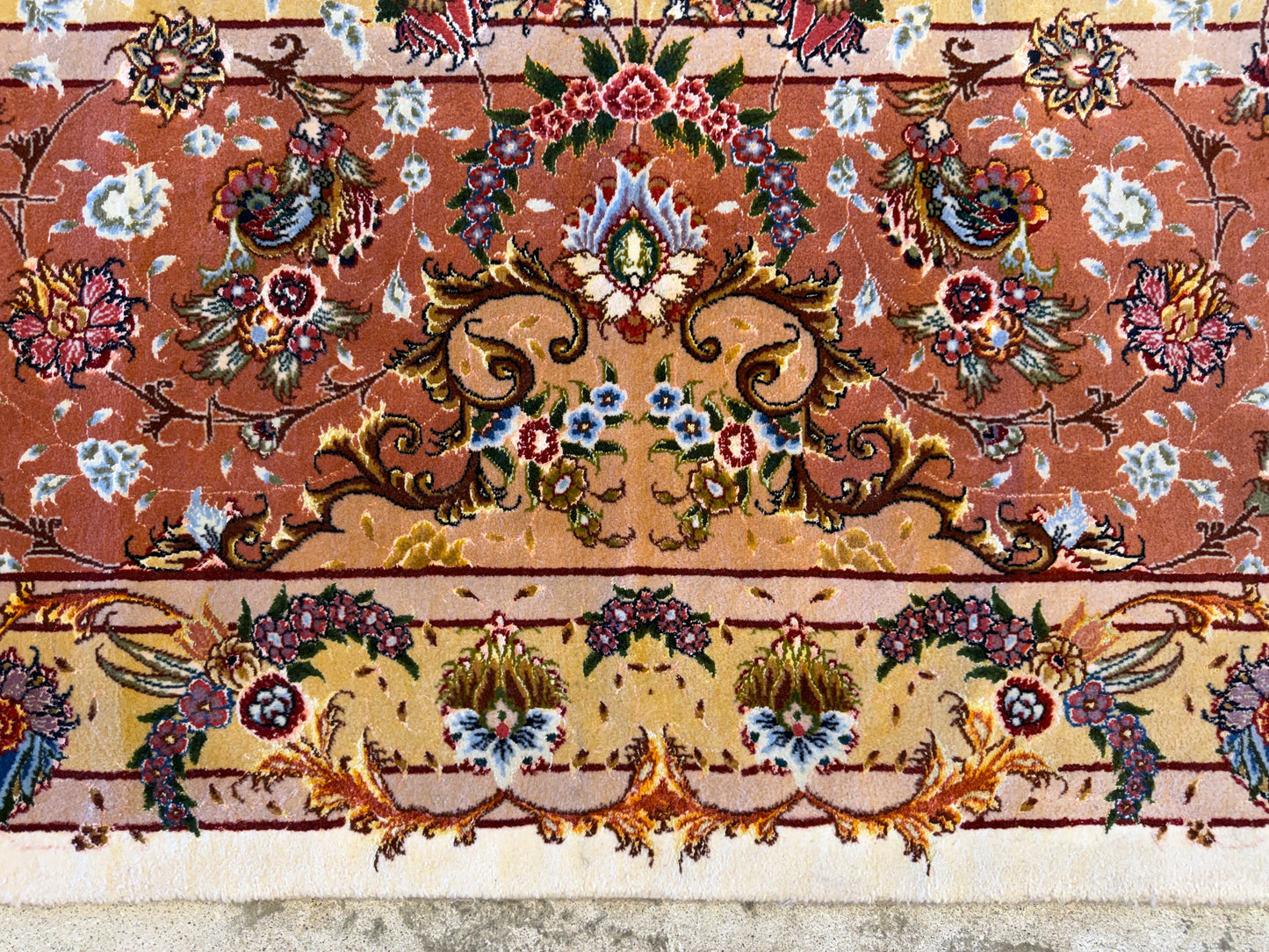 13’x19’8” Very Fine Hand-Knotted Persian Tabriz 80 Raj Signed Area Rug