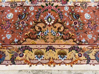 13’x19’8” Very Fine Hand-Knotted Persian Tabriz 80 Raj Signed Area Rug