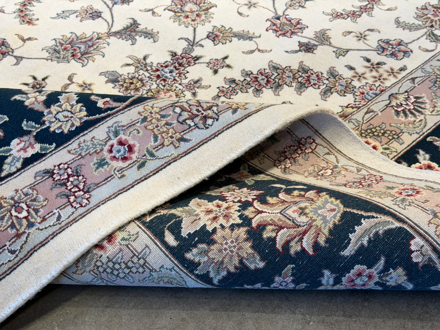 10’x13’8” Hand-Knotted Oriental IndoKashan Area Rug