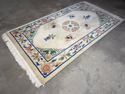 Hand-Knotted Art-Deco Rug - 4'x7'4"