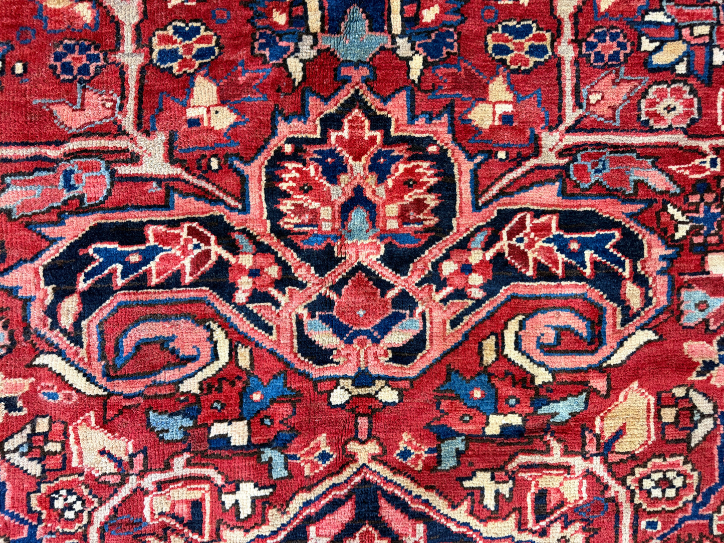 Hand-Knotted Persian Heriz Rug - 9’6”x12’9”