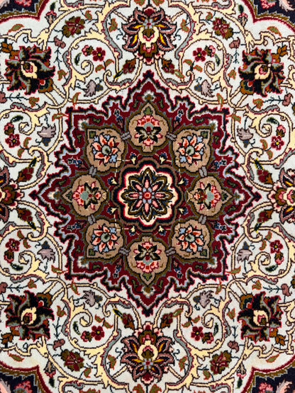 Hand-Knotted 60 Raj Persian Tabriz Rug - 9’9”x13’3”