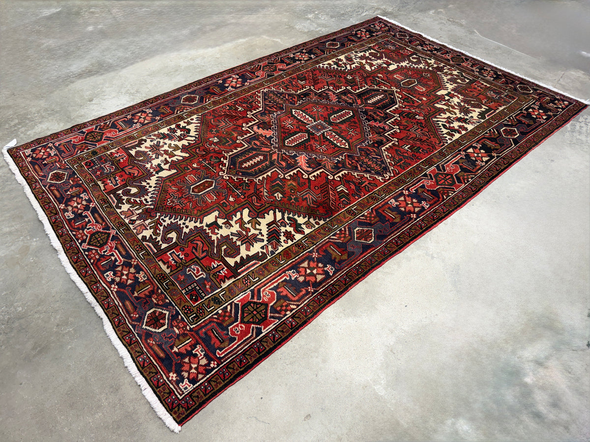 Hand-Knotted Persian Heriz Rug - 6'7"x10'4"