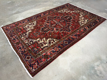 Hand-Knotted Persian Heriz Rug - 6'7"x10'4"