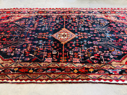Hand-Knotted Persian Nahavand Rug - 5'5"x10'4"