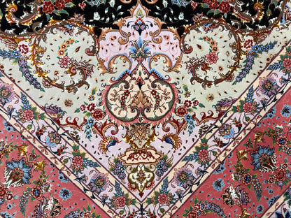 Hand-Knotted 70 Raj Persian Tabriz Rug - Signed Faizi - 9’10”x13’4”