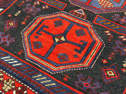 Antique Hand-Knotted Kazak Rug - 4'7"x6'5"