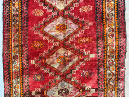 5’7”x10’7” Antique Hand-Knotted Wool Russian Kazak Oriental Rug 5x10 Handmade Carpet