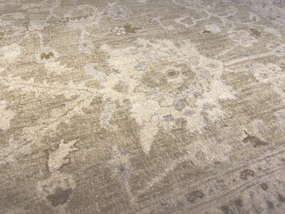 7’9”x10’10” Hand-Knotted Wool Oushak All-over Area Rug