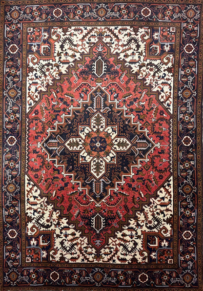 Hand-Knotted Persian Heriz Rug - 6'10"x9'7"